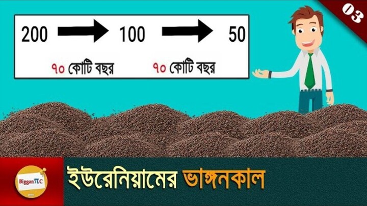 ইউরেনিয়ামের ভাঙ্গনকাল || Uranium Half life how much year || in Bangla with animation