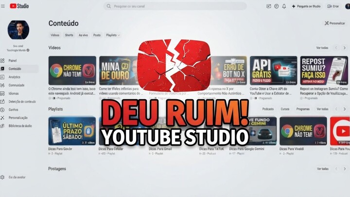 YouTube Studio Foi Atualizado e Deu Ruim! O Que Aconteceu?