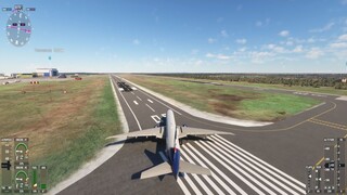 Airplane Boeing 777-300 takeoff in Microsoft Flight Simulator 2024