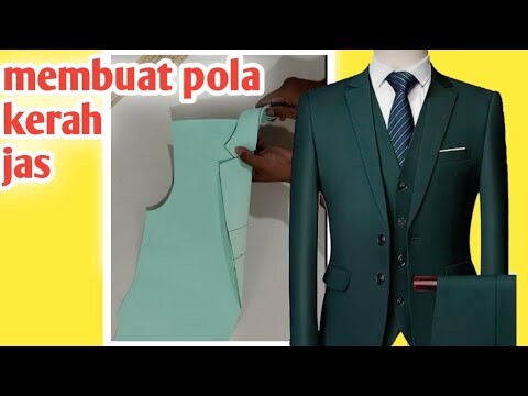 cara membuat pola kerah jas ||munir tailor