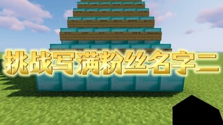 挑战写满粉丝名字二