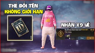 PUBG Mobile | Cách Nhận Thẻ Đổi Tên Tối Đa 2020 | Mẹo Nhận X9 Vé Quay