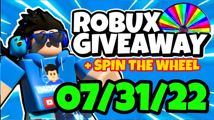 *NEW* WINNER For ROBUX GIVEAWAY In SPIN THE WHEEL 07/31/22