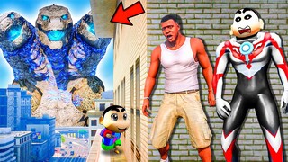 Franklin and Shinchan & Pinchan play HIDE AND KILL with Squid Game Doll In GTA 5