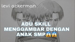 MENGGAMBAR ANIME  LEVI ACKERMAN BERSAMA ABI AHSAN RIFA'I