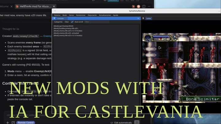 Create Mod with Claude for Castlevania SOTN