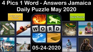 4 Pics 1 Word - Jamaica - 24 May 2020 - Daily Puzzle + Daily Bonus Puzzle - Answer - Walkthrough