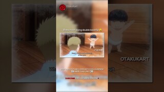 Baby mash doing double backflip 😯 #anime #animemems #animeedits #shorts