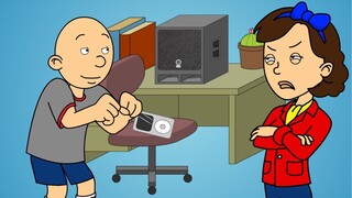 Classic Caillou Blasts Loud Music In His Room