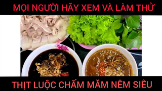 Thịt luộc chấm mắm nêm siêu ngon #videohaynhat