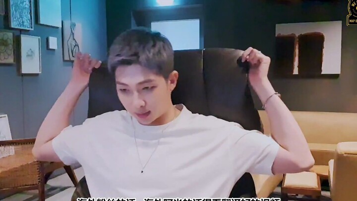 [WNS Subtitles] 210713: Handsome short-haired Namjoon gives an online lesson in lyric writing—ARMYs,