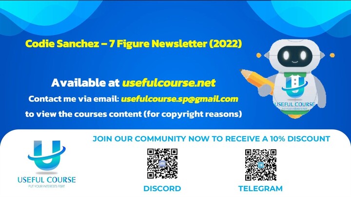 Codie Sanchez – 7 Figure Newsletter (2022) [GET]