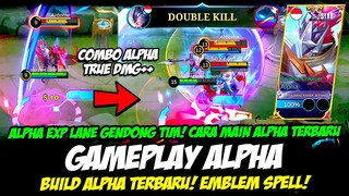 CARA MAIN ALPHA EXP LANE + ALPHA TERSAKIT❗ BUILD ALPHA TERBARU❗ TUTORIAL & GAMEPLAY ALPHA TOP GLOBAL