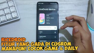 Custom Rom Rekomended Fitur Terlengkap Nge-game Ringan Tanpa Lag - RiceDroid