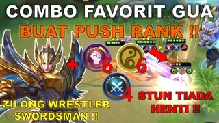 COMBO FAVORIT GUA BUAT PUSH RANK DI MAGIC CHESS !! ZILONG WRESTLER SWORDSMAN STUN TIADA HENTI COK !!