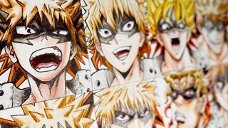 Drawing Bakugo in different anime styles(爆豪を12種類のアニメスタイルで描く）My Hero Academia