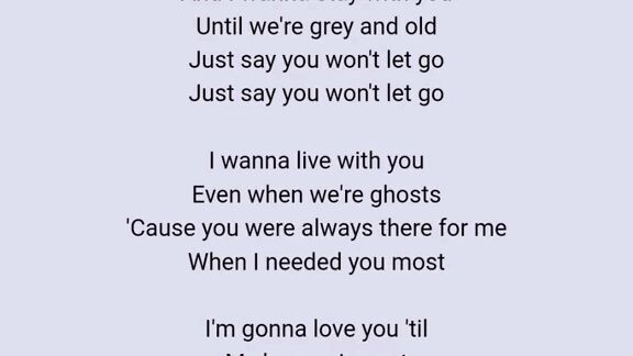 James Arthur say you won't let go