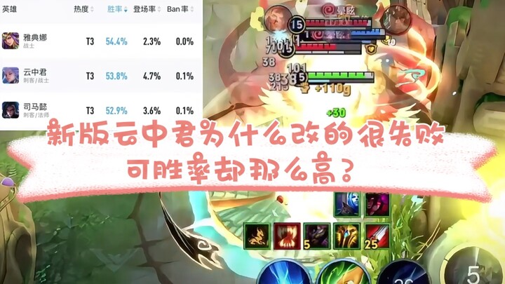 ทำไมการปรับโฉมใหม่ของหยุนจงจวินถึงล้มเหลวมาก แต่กลับมีอัตราชนะสูงขนาดนี้? #การรีเมคหยุนจงจวิน
