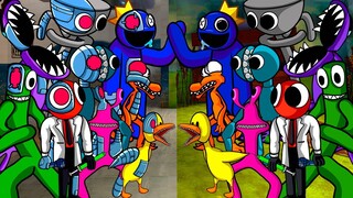 FNF Different Survivor Rainbow Friends VS 2D Rainbow Friends but | Friday Night Funkin Mod Roblox