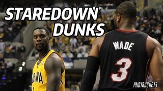 NBA "SAVAGE" STAREDOWN DUNKS MOMENTS 🔥🏀❄️🥶  #nba #basketball #nbahighlights