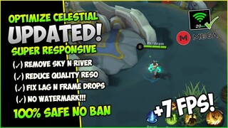 Celestial Smooth Config -  Low Reso + Remove Sky n River - Anti Lag Map - Latest Patch | MLBB