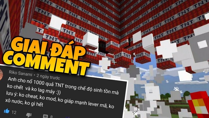 THỬ THÁCH TRẢ LỜI CÂU HỎI QUA COMMENT TRONG MINECRAFT #1 ?! Minecraft Là Game Trẻ Trâu ?