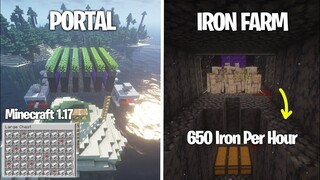 How to Make Iron Farm in Minecraft 1.18 With Portal (easy)