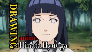 Drawing anime | belajar menggambar anime Hinata Hyuuga 🤩