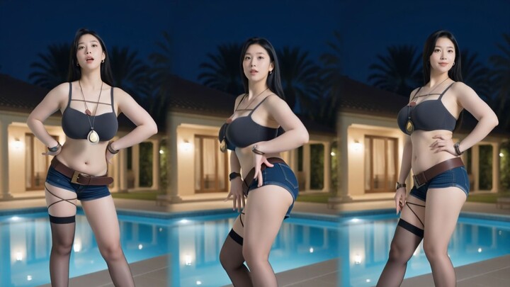 Ultra-Short Denim Rainbow "A"