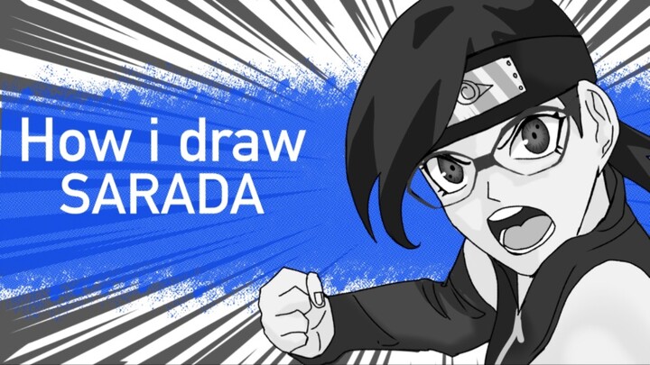 Drawing Sarada uchiha// Boruto Anime