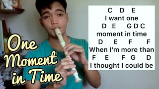 One Moment In Time (Whitney Houston) | Recorder Flute Cover with Letter Notes / Flute Chords