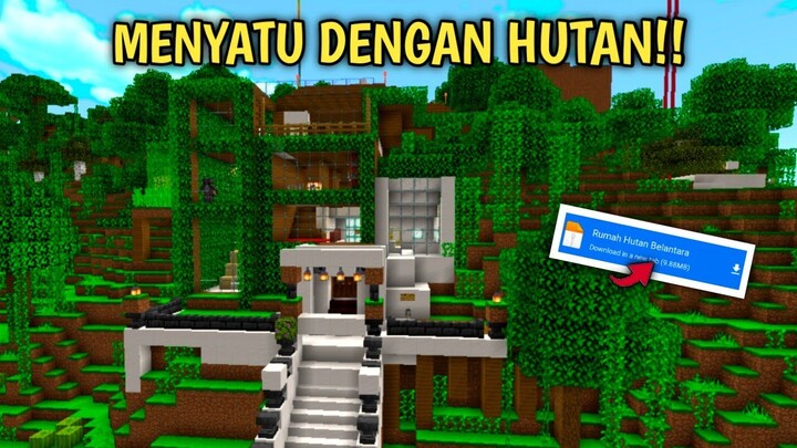 UNIK!! RUMAH INI TEMA NYA MENYATU DENGAN ALAM!! - Map Showcase Minecraft #214