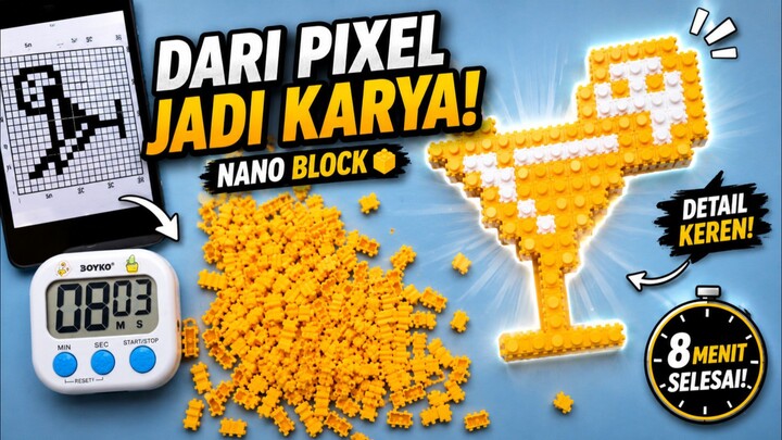 Membuat Gelas Mini dengan Nano Block🔥