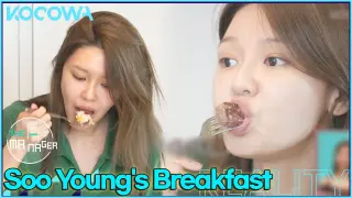 Girls' Generation's Soo Young's breakfast is so simple! l The Manager Ep215 [ENG SUB]