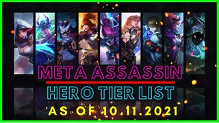 META ASSASSIN MOBILE LEGENDS OCTOBER 2021 | ASSASSIN TIER LIST MOBILE LEGENDS
