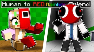 From HUMAN to RED RAINBOW FRIEND in Minecraft