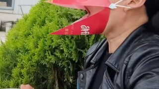 Auntie made her own unique mask, netizens: she is elegant in her behavior