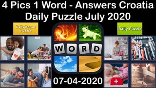 4 Pics 1 Word - Croatia - 04 July 2020 - Daily Puzzle + Daily Bonus Puzzle - Answer - Walkthrough