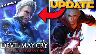 *NEW CODES* EJ VERGIL UPDATE DETAILS! Deathmatch! DB Nero in 7 days? (Devil May Cry: Peak of Combat)