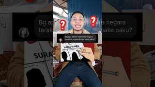 Indonesia negara TERAKHIR yang nyoblos pake paku? Negara lain pemilu pake apa? #shorts