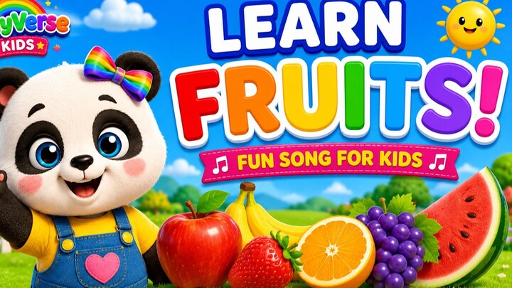 Fruit Song for Kids | Learn Fruits with Penny Panda | TinyVerse Kids#kidslearning #preschool