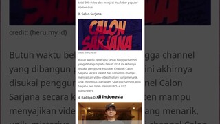 Kenapa Channel Calon Sarjana Kehilangan 13 Juta Subscribersnya dalam 1 hari? #shorts