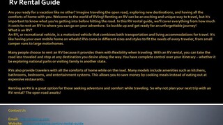 Rv Rental Guide