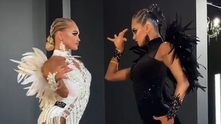 Black vs. white! Russia's top Latin dance uniforms! Last time, the uploader shared the white one, an