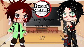 Harry Potter react to DEMON SLAYER||Manga Spoilers||1/7||Tanjiro|| Credits in Desc||Räñdøm~Fäñdøm