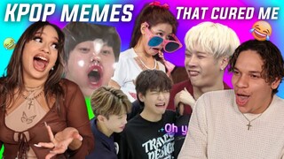 Waleska & Efra react to iconic funny kpop moments to cure my broken back