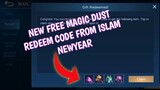 New free Magic Dust Redeem code from Islam New year in Mobile Legends August 12, 2021