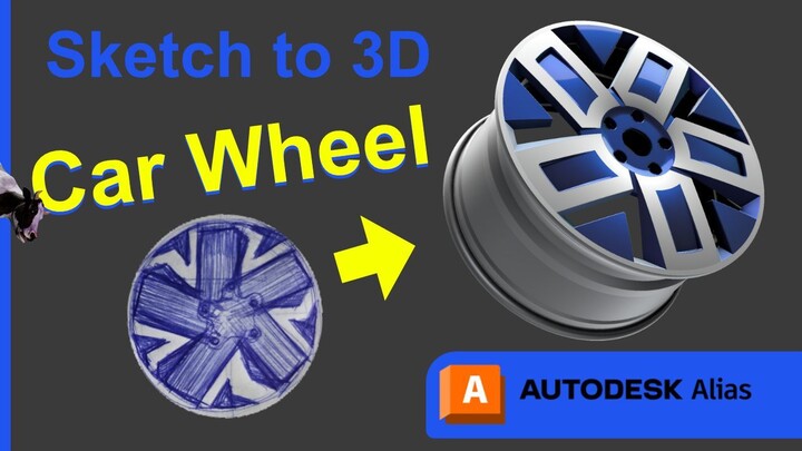 Sketch to 3D - Car Wheel - Autodesk Alias