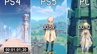 原神ps4、ps5、pc加载游戏对比
