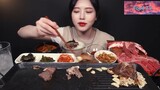 Món Hàn : Thưởng thức bò cùng nấm nướng 2 #bepHan